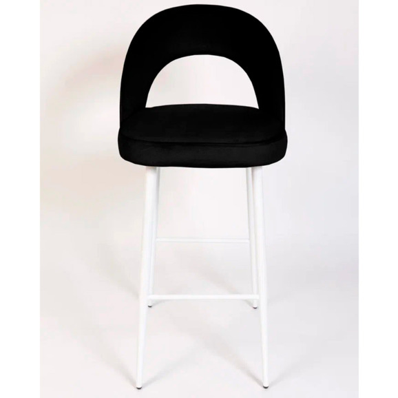 Стул Пиннате, барный, черный, белый, велюр - фото 2
