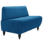Настоящее фото товара Диван Лотик, велюр, синий, произведённого компанией ChiedoCover