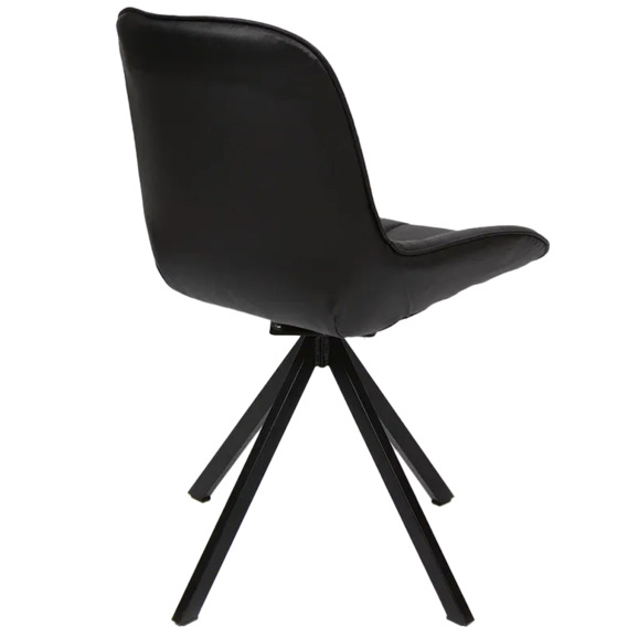 Стул Мускус, пирамида, кожа, черный, черный - фото 4