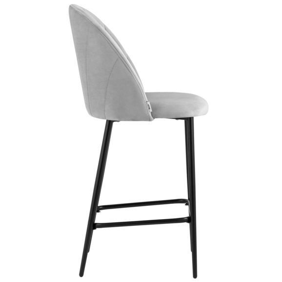 Стул полубарный Логан SN, велюр, светло-серый - фото 3