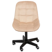 Фотография товара Стул Мускус, пластик, велюр, бежевый, черный от компании ChiedoCover.