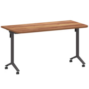 Фотография товара Стол мобильный складной радиусный, таксония, антрацит, 25 мм, 140*70 от компании ChiedoCover.