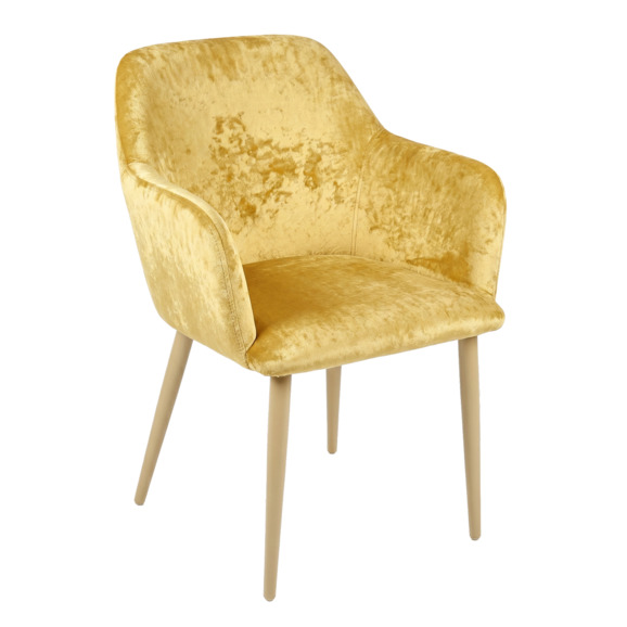 Стул Терра, велюр Монако 07, ножки металл бежевый - фото 1