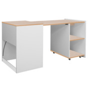 Фотография товара Стол компьютерный раскладывающийся Luster, дуб, белый от компании ChiedoCover.