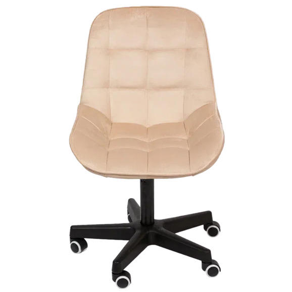 Стул Мускус, пластик, велюр, бежевый, черный - фото 2