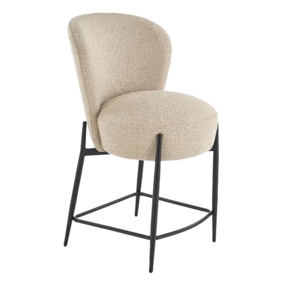 Стул барный Grandeur, бежевый, черный Стул барный Grandeur, бежевый, черный - фото 1