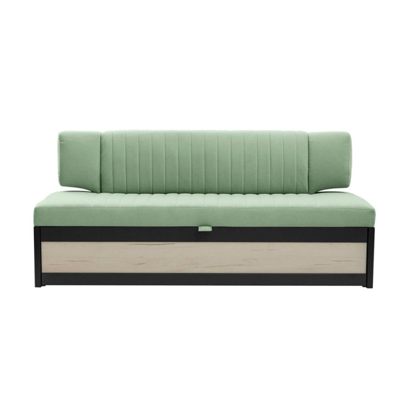 Диван для кухни Оттион 174 дуб крафт белый, светло-зеленый - фото 2