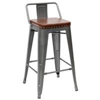Настоящее фото товара Дизайнерский стул Tolix Soft полубарный Серебристый, произведённого компанией ChiedoCover