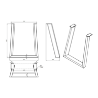 Фотография товара Подстолье PH80 черный, 2 шт от компании ChiedoCover.