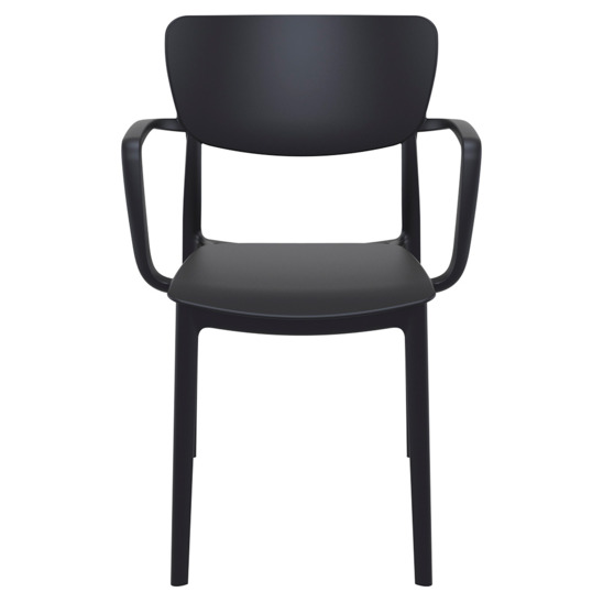 Кресло пластиковое Lisa, черный - фото 4