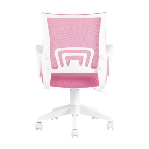 Кресло офисное TopChairs ST-BASIC-W розовый крестовина пластик белый - фото 5