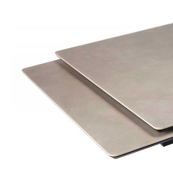 Керамический стол Старлайт 140 (200) х 80 carmen light grey / черный - фото 5