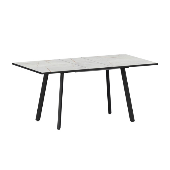 Стол раздвижной Рольф 1100+300 Р20 серый каспий, черный муар - фото 1