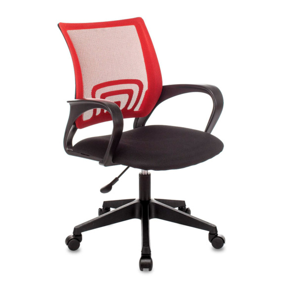 Кресло офисное TopChairs ST-Basic сетка/ткань красный - фото 1