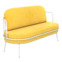 Настоящее фото товара Диван Rose, желтый, белый муар, произведённого компанией ChiedoCover