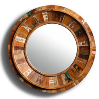 Настоящее фото товара Круглое зеркало лофт, Лалита, произведённого компанией ChiedoCover