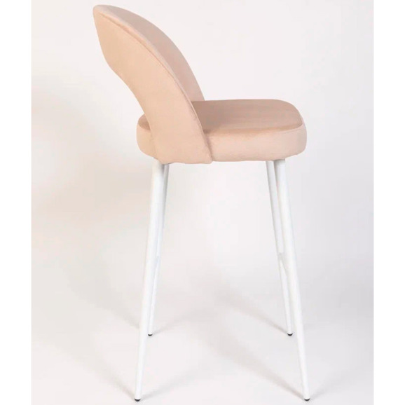 Стул Пиннате, барный, бежевый, белый, велюр - фото 7