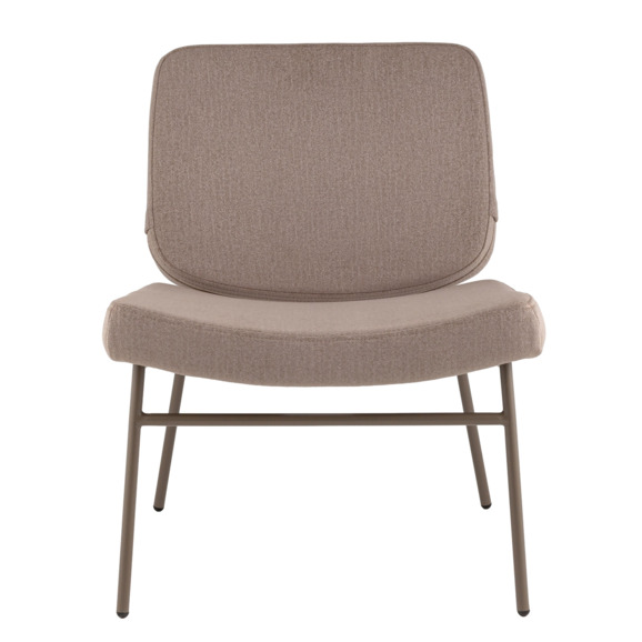 Кресло Abby, велюр бежевый, каркас бежево-серый - фото 2