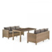 Комплект мебели Энфилд, коричневый, 4 стула, прямоугольная столешница