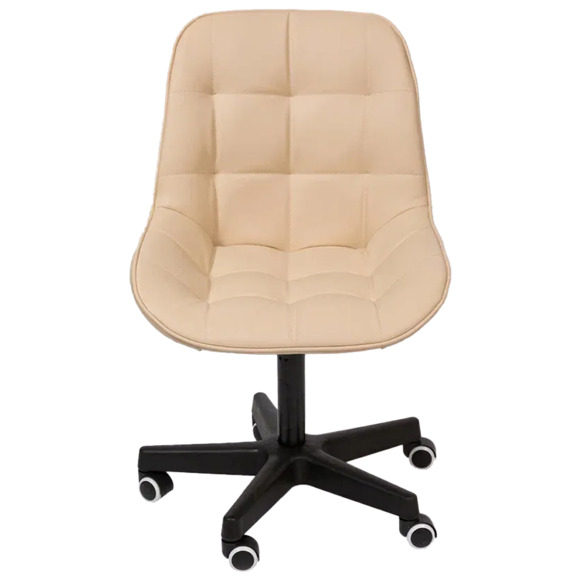 Стул Мускус, пластик, кожа, бежевый, черный - фото 2