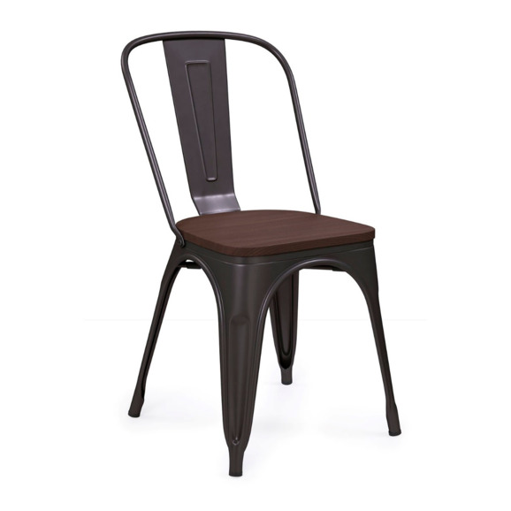 Стул металлический Bistro Wood - фото 1