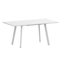 Фотография Стол раздвижной Рольф 1100+300, супер белый, белый муар от производителя ChiedoCover, картинка продукции, реальное фото товара Настоящее фото товара Стол раздвижной Рольф 1100+300, супер белый, белый муар, произведённого компанией ChiedoCover