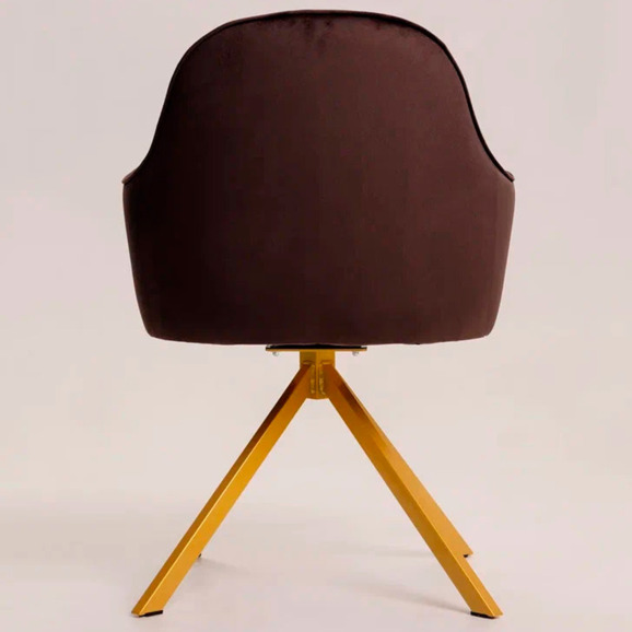 Кресло Сета, пирамида, коричневый, золотой - фото 6