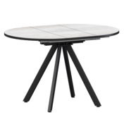 Фотография товара Стол раздвижной Лаки мини 900+300мм, фрост, черный муар от компании ChiedoCover.