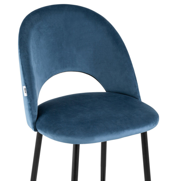 Стул полубарный Меган SN, велюр, пыльно-синий Стул полубарный Меган SN, велюр, пыльно-синий - фото 7