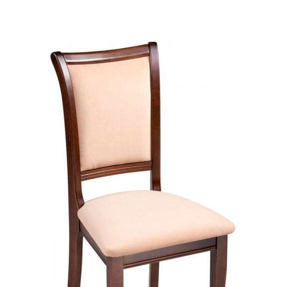 Деревянный стул Корнелл бежевый велюр / орех темный - фото 5