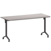 Фотография товара Стол мобильный складной радиусный, лиственница, антрацит, 25 мм, 160*70 от компании ChiedoCover.