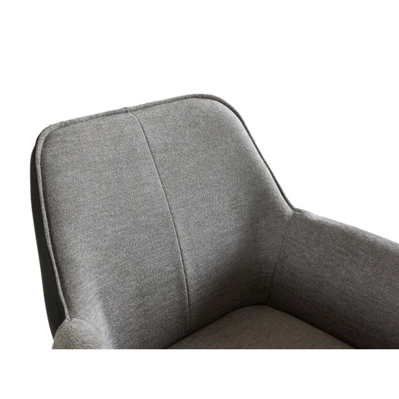 Стул Минотти, тёмно-серый шенилл, экокожа, металл - фото 5