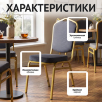 Фотография товара Стул Хит 20мм - золото, корона синяя от компании ChiedoCover.