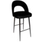 Настоящее фото товара Стул Пиннате, барный, черный, велюр, произведённого компанией ChiedoCover