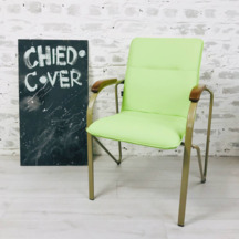 Фотография товара Стул Самба, Galaxy Light Green, подлокотники -светлый орех, цвет ножек-шампань от компании ChiedoCover.