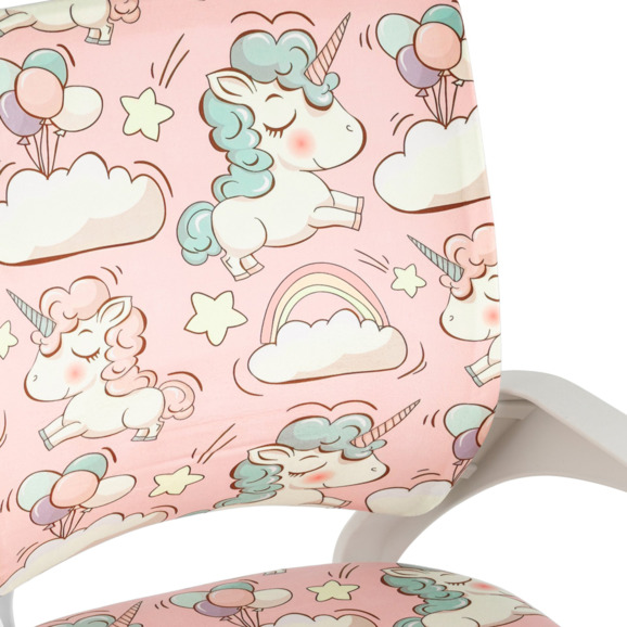 Кресло офисное TopChairs Simple SN Junior, принт Unicorns, белый - фото 7