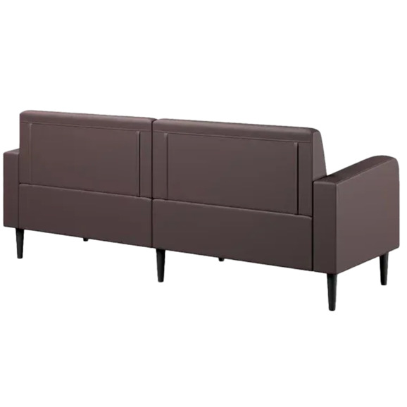 Диван Папилла, экокожа, 182 см, коричневый - фото 3