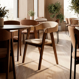 Полукресло Dolche, велюр Furla 230, ножки бук, морилка старинный орех