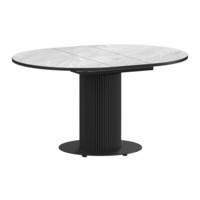 Настоящее фото товара Стол раздвижной Амор 1000+300 лаван, ,черный муар, произведённого компанией ChiedoCover