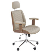 Фотография товара Кресло компьютерное Апотеосис, бежевый, орех от компании ChiedoCover.