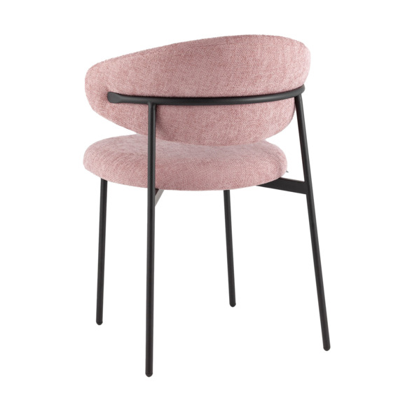Стул Эван, шенилл, каркас пыльно-розовый - фото 3
