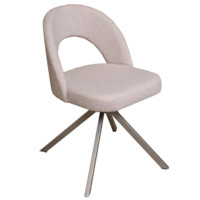 Настоящее фото товара Стул Пиннате, пирамида, светло-серый, серебро, букле, произведённого компанией ChiedoCover