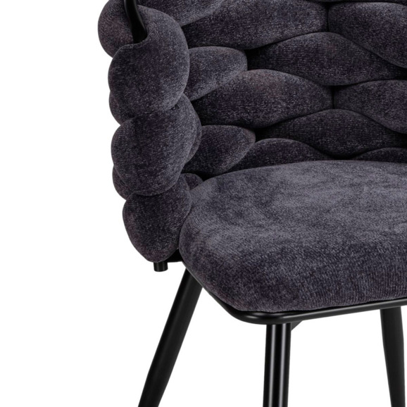 Стул на металлокаркасе Rendi gray-blue / black - фото 6