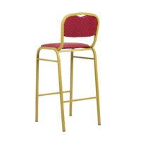 Барный стул Хит 20мм, золото, красная корона