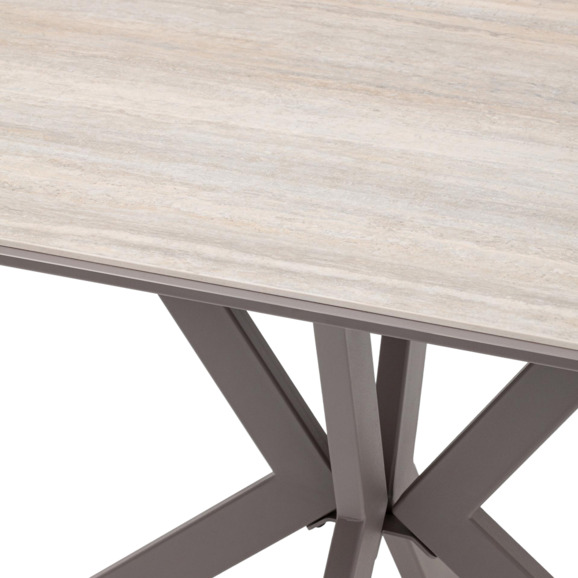 Стол раскладной Maru 120-180/80/76 см, металл, капучино - фото 5