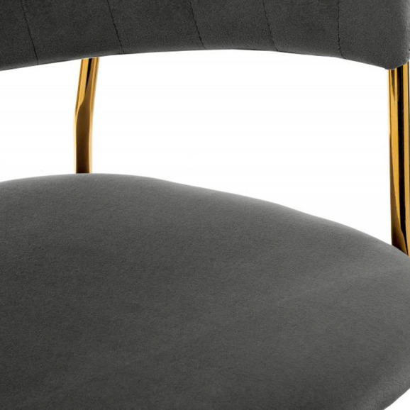 Стул на металлокаркасе Kamelia темно-серый / золотой Стул на металлокаркасе Kamelia темно-серый / золотой - фото 7