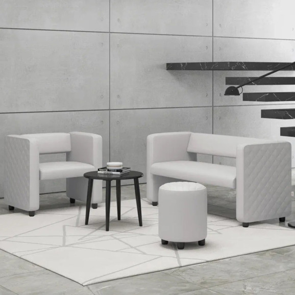 Кресло Тепал, экокожа, белый - фото 5