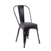 Фотография товара Стул Tolix Soft, черный, экокожа черная от компании ChiedoCover.