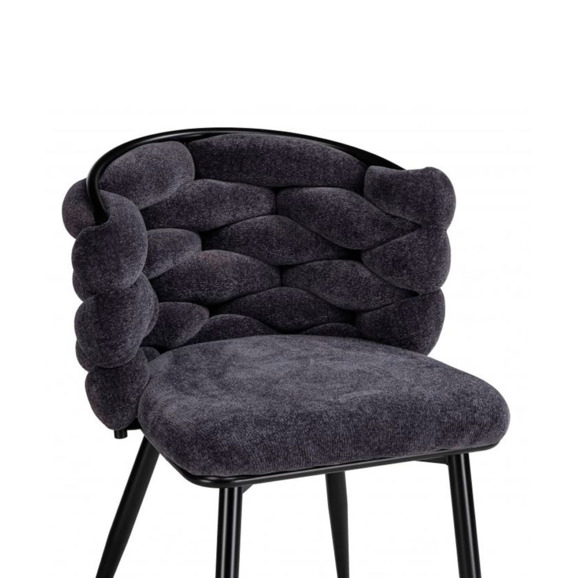 Стул на металлокаркасе Rendi gray-blue / black - фото 5