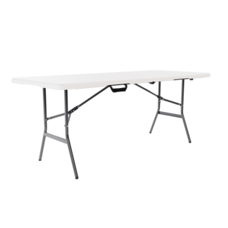 Фотография товара Стол складной Samman Van N, белый флок, гладкий, 184*76*73 см